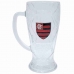 Caneca Vidro Bola Futebol 630ml - Flamengo