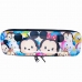 Estojo Metal Branco Mickey Minnie Tsum Tsum 6x3.5x19cm - Disney