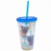 Copo Canudo Azul Puppy Dog Pals 450ml - Disney