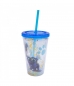 Copo Canudo Azul Puppy Dog Pals 450ml - Disney