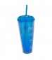 Copo Gigante Com Canudo Azul 950ml - Projeto Kiwi