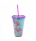 Copo Com Canudo Princesa Ariel 450ml - Disney