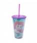 Copo Com Canudo Princesa Ariel 450ml - Disney