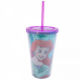 Copo Com Canudo Princesa Ariel 450ml - Disney