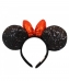 Tiara Laço Vermelho Orelhas Minnie Lantejoulas - Disney