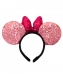 Tiara Laço Roxo Orelhas Rosa Minnie Lantejoulas - Disney