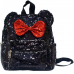 Mochila Preta Lantejoulas Minnie 28x14x26cm - Disney