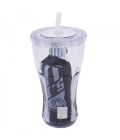 Copo Com Canudo 550ml E Mochila Tipo Saco - Santos