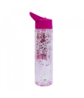 Garrafa Pink Glíter Brilho 600ml - Projeto Kiwi