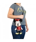 Bolsa Formato Pelúcia Minnie Lantejoulas 30cm - Disney