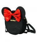 Bolsa Tiracolo Circular Rosto Assinatura Minnie 22x6x22cm - Disney