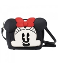 Bolsa Preta Rosto Minnie 18x18cm - Disney