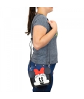 Bolsa Preta Rosto Minnie 18x18cm - Disney
