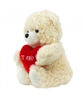 Urso Branco Coração Te Amo 30cm - Pelúcia