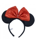 Tiara com Laço Vermelho Minnie Mouse - Disney 